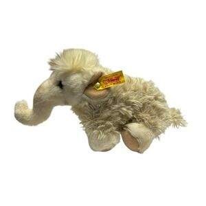 Steiff Wooly Mammoth Plush Baby Stuffed Animal Ear Button Tag Toy Collectible